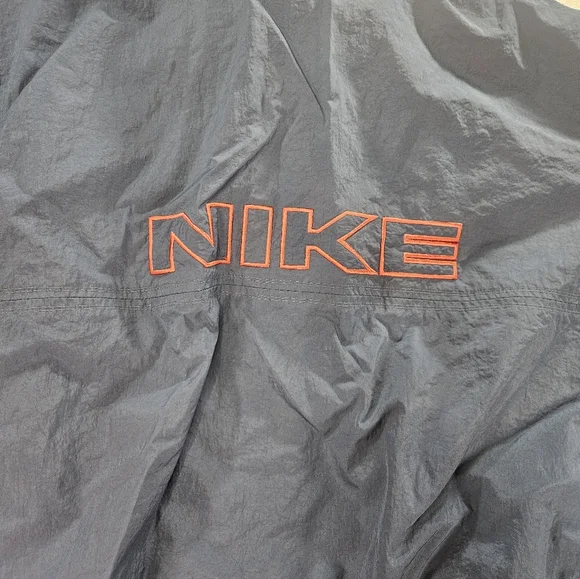Vintage Nike Windbreaker XXL Navy Spell Out 1/4 Zip - Picture 2 of 8